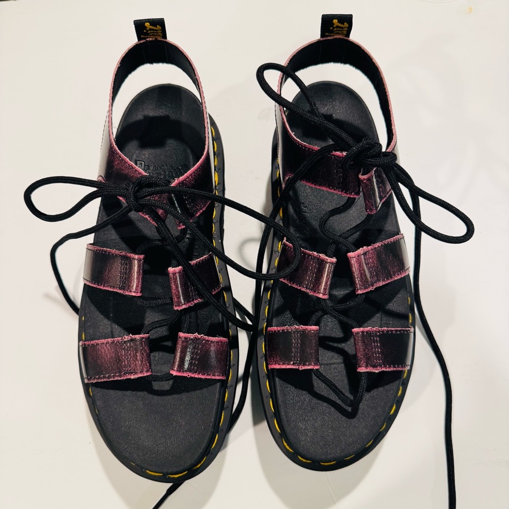 Dr. Marten Nartilla Purple Flatform Sandals Size 10 - Picture 8 of 16